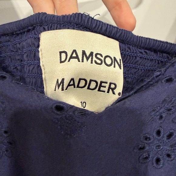 Damson Madder Rhea Dress - Navy Eyelet - Picture 4 of 5